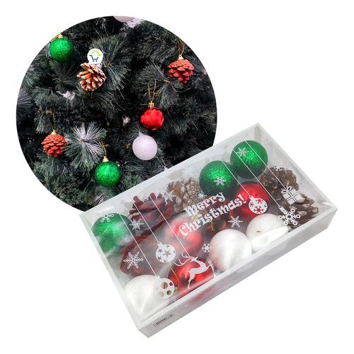 Bolas Navideñas Y Figuras X15 Para Árbol Navidad Jhy-2105843