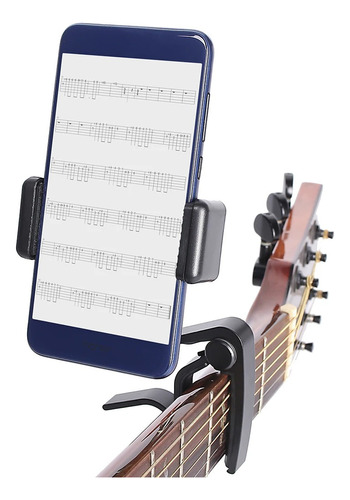 Soporte Pinza  Atril Para Celular Guitarra Bajo Capo