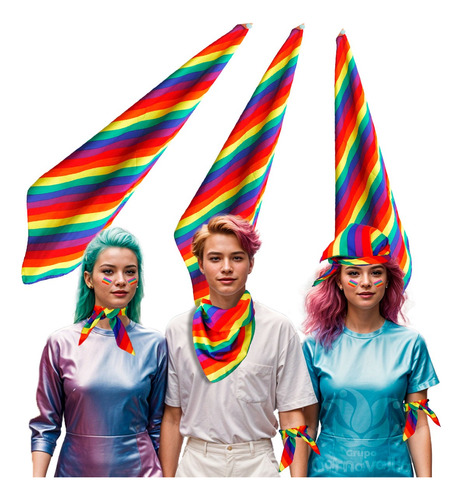 6 Paliacate Lgbt Pañuelo Orgullo Gay Arcoiris Bandera Pride