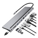 Adaptador Usb Tipo C 11 En 1 Docking Station Macbook / Pc