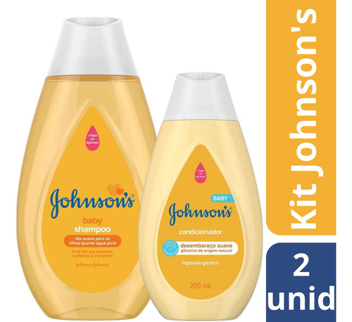  Kit Shampoo E Cond Johnson's Baby Glicerina 400ml + 200ml