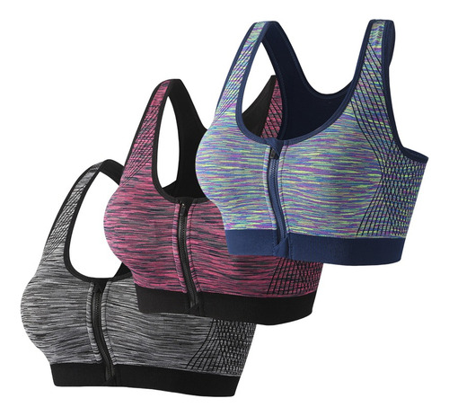 Ropa Interior Push Up De Yoga Tops Deportivos Para Mujer 3pc