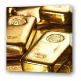 Cuadro 30x30cm Oro Lingotes Valores Gold Economia Money M2