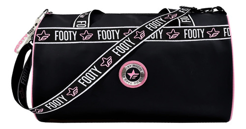 Bolso Footy Deportivo Neoprene Negro Rosa Mujer