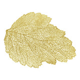 Individual Calado Pvc Gold Dorado Plateado - Sheshu Home Color Hojaoro1412