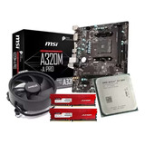 Kit Placa Mae Msi Amd Athlon X4 950 8gb De Memo 4+4 E Cooler