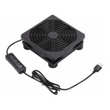 Upgraded 120mm 5v Usb Powered Pc Router Fan With Speed Contr