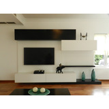 Mueble Tv Modular Laqueado Minimalista Moderno 