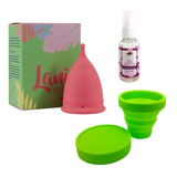 Copa Menstrual Lani + Vaso Esterilizador + Gel Chico 40ml Color Plus