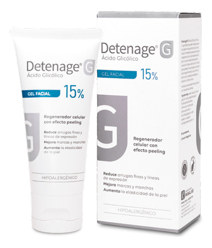 Gel Detenage G 15% Acido Glicolico Crema Facial Antiedad