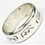 Anillo Simbolos Nivel Reiki En Plata 0,7 Cm 7,5 Gr Art 1106