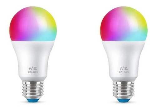 Pack X 2 Lamparas Led Bulb Wiz Wifi Rgb 9w E27 Dimerizable