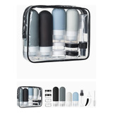 Neceser Para Viaje Set De Botellas Contenedores Silicona Xl