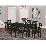 East West Furniture Lgcl9-blk-w - Juego De Mesa De Comedor .