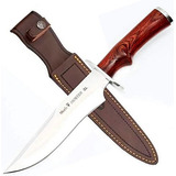 Cuchillo Muela Hunter 17r Madera Funda Caza España Color Plateado