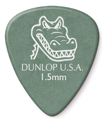 Jim Dunlop 417p1.5 Gator Standard Pack 12 Puas 1.5 Color Verde Oscuro Tamaño 1.5