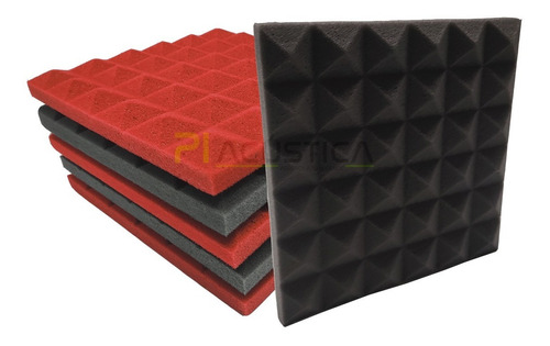 6 Paneles Espuma Esponja Acústica Pirámide 30x30 Calidad Pro