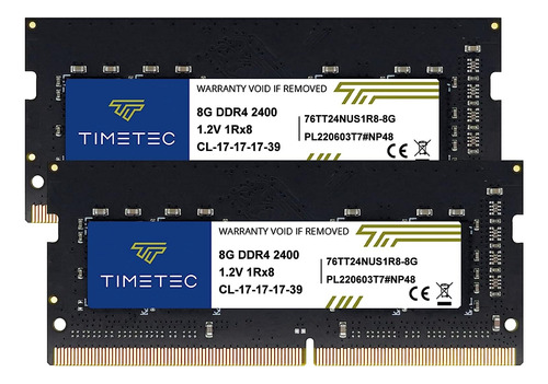 Memoria Ram Timetec Kit De 16 Gb (2 X 8 Gb) Ddr4 2400 Mhz 