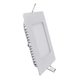 Foco Panel Led Embutido 6 W Luz Fria Luz Blanca  Cuadrado