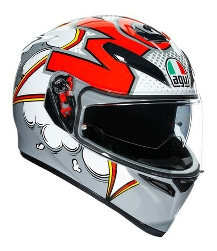 Casco Para Motociclismo Agv K-3 Sv Plk Bubble Gris