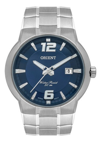 Relógio Orient Masculino Mbss1367 D2sx Prata Azul Analogico