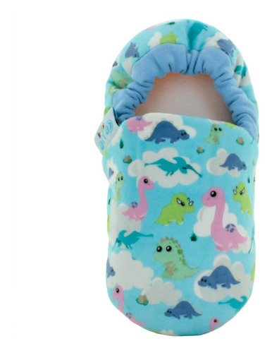 Arra Pantufla Dinosaurios Nubes Suave Azul Niña Bebe 82916