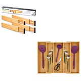 Utoplike 4 Separadores De Cajones De Cocina De Bambú Y Organ