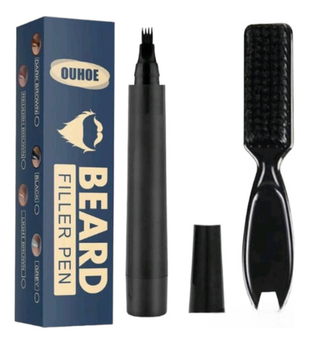 Beard Pen + Escova - Caneta Pigmentadora Para Barba Cabelo