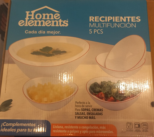 Recipientes Multifuncionales Homeelements Set × 5 Piezas