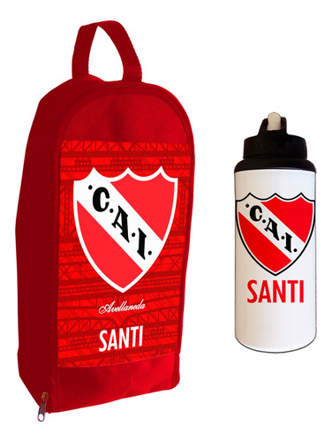 Botinero + Botella Deportiva Personalizados Varios Clubes