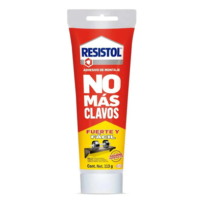 Resistol No Más Clavos Fuerte y Fácil, adhesivo fuerte, pegamento para madera, cerámica, metal y más, Resistol blanco con agarre inmediato, 1x113g | MercadoLibre