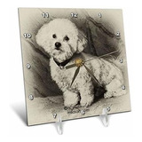 Milas Arte Perros - Bichon Frise - Reloj De Computadora