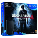 Sony Playstation 4 Slim 500gb Uncharted 4: A Thief's End Cor Jet Black