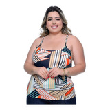 3 Regatas Plus Size De Alcinha - Estampada - Atacado