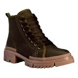 Botas Forever 21 Mujer Twiggy De Lona - Verde