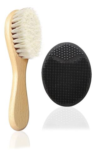 Baby Hair Brush, Goat Bristles Brush And Baby Cradle Cap