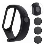 Pino De Metal Para Pulseira Mi Band 2, 3, 4, 5 E 6 Kit Com 3 Cor Preto