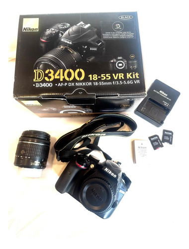 Nikon D3400 18-55 Vr Kit + Bolso + 2 Memorias Sandisk 16gb