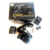 Nikon D3400 18-55 Vr Kit + Bolso + 2 Memorias Sandisk 16gb