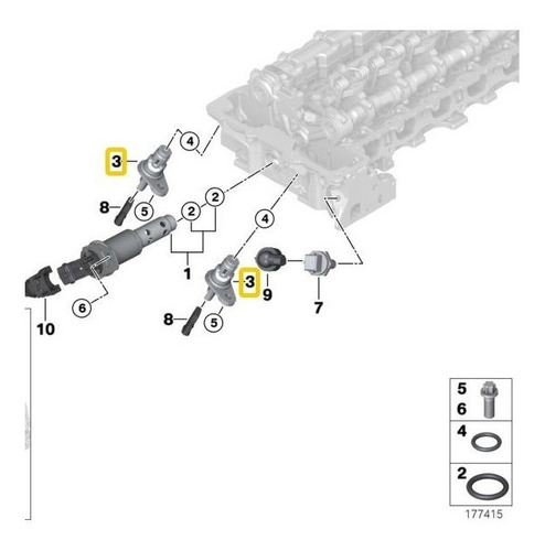 Sensor Posicion Arbol Leva Bmw 525014 E87 130i E90 330i  Foto 2