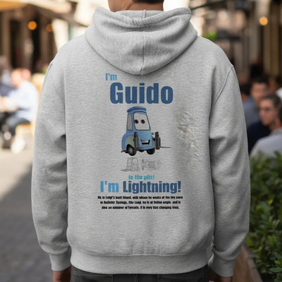 Sudadera Con Gorro Cars The Guido, Diseño En Espalda | Envío gratis