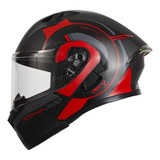 Casco Abatible Ich 3120 B.hok4 Negro Mate Rojo Visor Tr