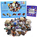 Kit De Colección Importado De 125 Rocas, Fósiles Y Minerales