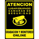 Cartel Camaras De Seguridad Online Pvc / Alto Impacto 15x20