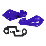 Cubremanos Shock Flotantes Enduro Cross Atv Azul Wirtz