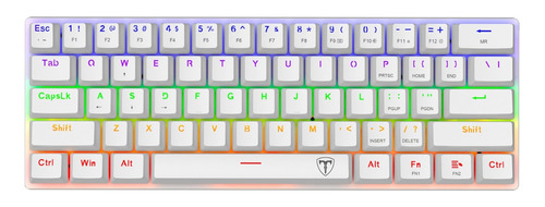 Teclado Gamer T-dagger Arena Blanco Sw Brown Español 60% *