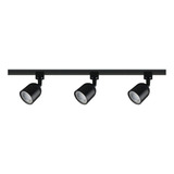 Kit Trilho Eletrificado 98cm + 3 Spot Led 15w 3000k Cor Preto 110v/220v