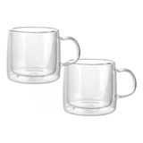 2 Tazas Larhaus Barista Lh1069 Ristretto Jarro Vaso Doble Vidrio 80 Color Transparente