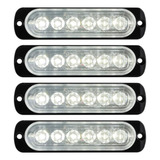 6led Blanco Luz Estroboscópica Emergencia Para Auto Camión