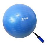 Bola Pilates Suiça Yoga Abdominal Gym Ball 65cm Bomba Grátis Cor Azul